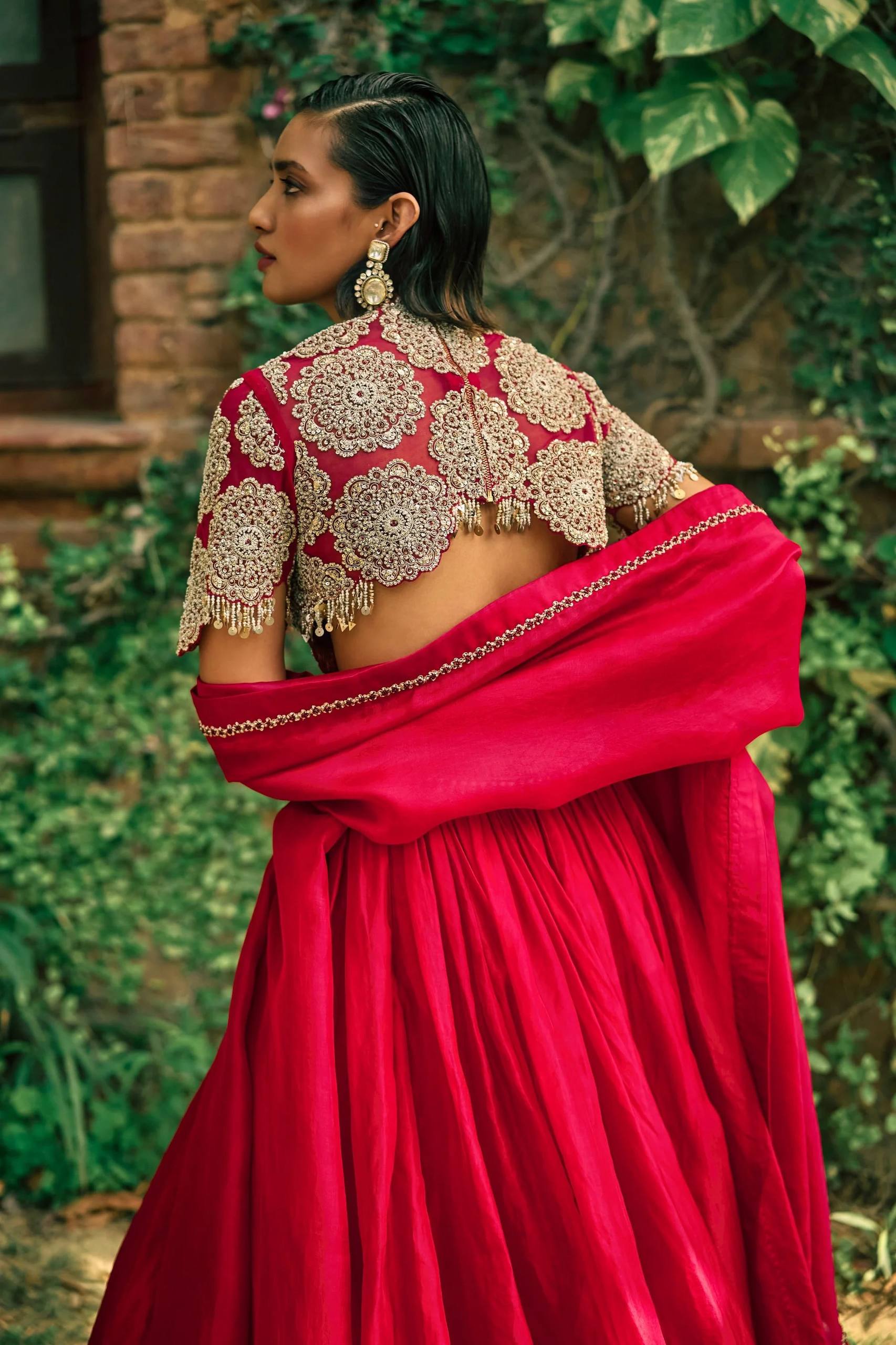 The Exclusive Roman Silk Dori Work Lehenga Set - Image 5