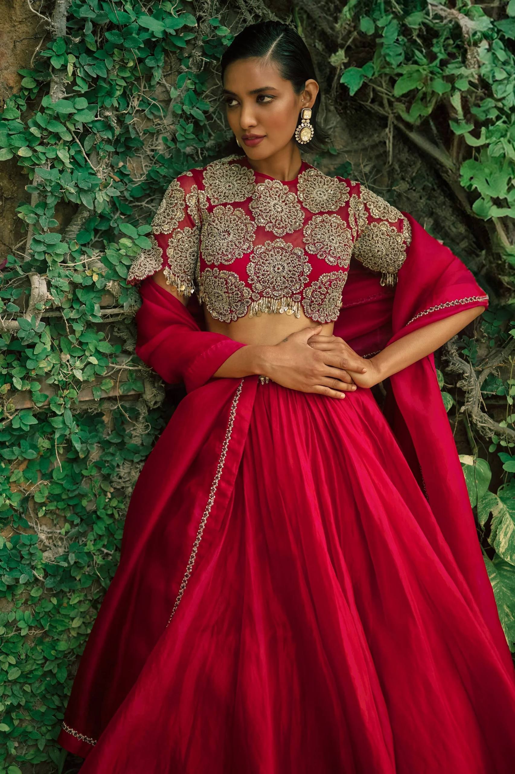 The Exclusive Roman Silk Dori Work Lehenga Set - Image 6