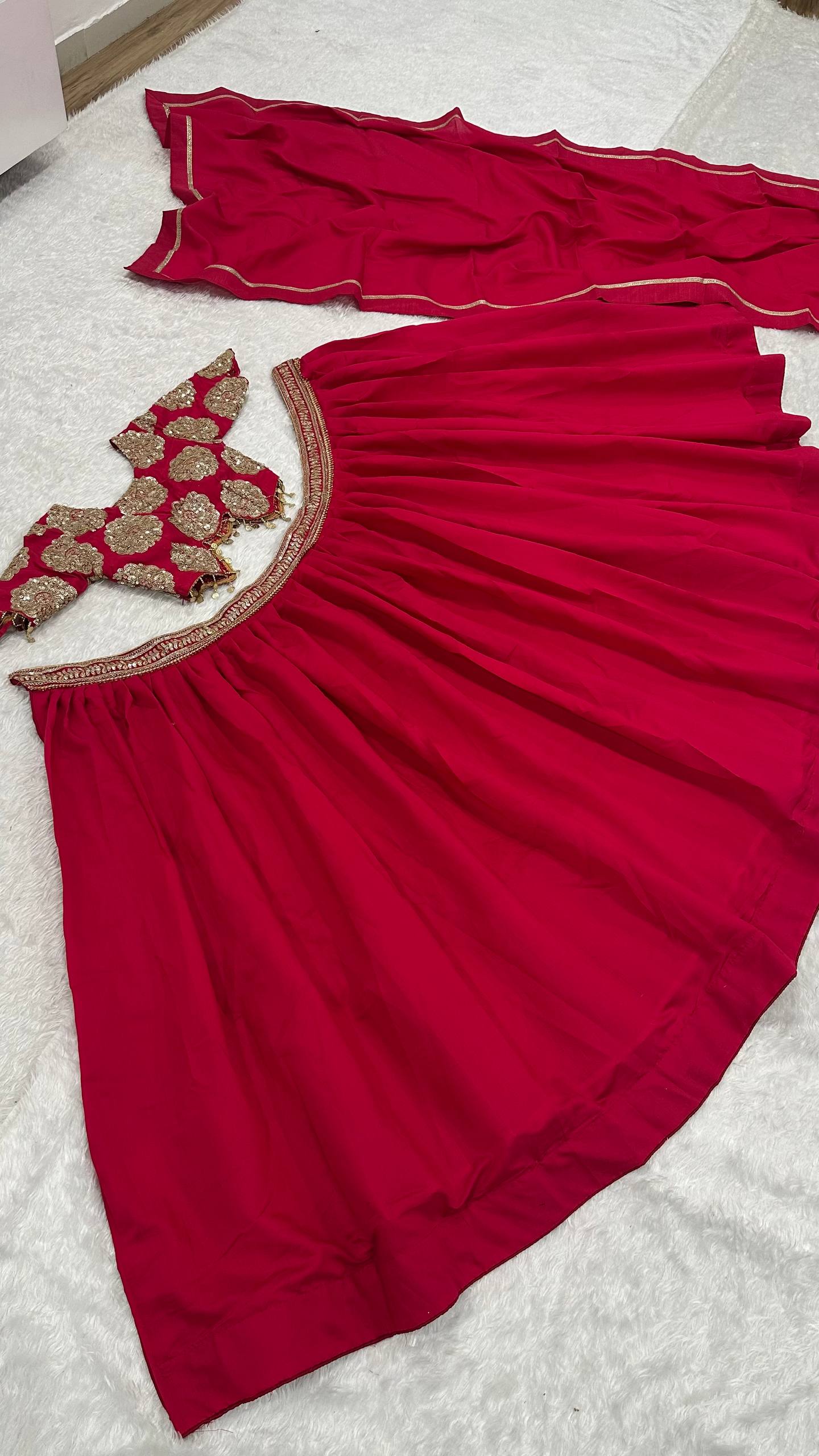 The Exclusive Roman Silk Dori Work Lehenga Set - Image 10