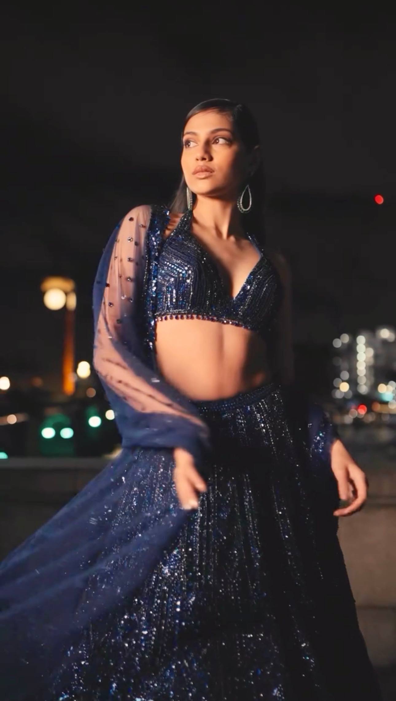 The Ethereal Sequined Net Lehenga Set - Image 5