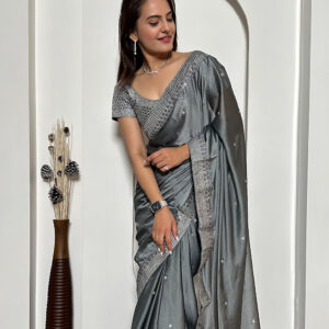 The Exclusive Bling Sequined Rangoli Silk Saree