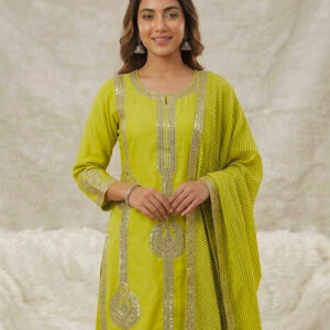 The Beautiful Chinon Silk Sequined Palazzo Set