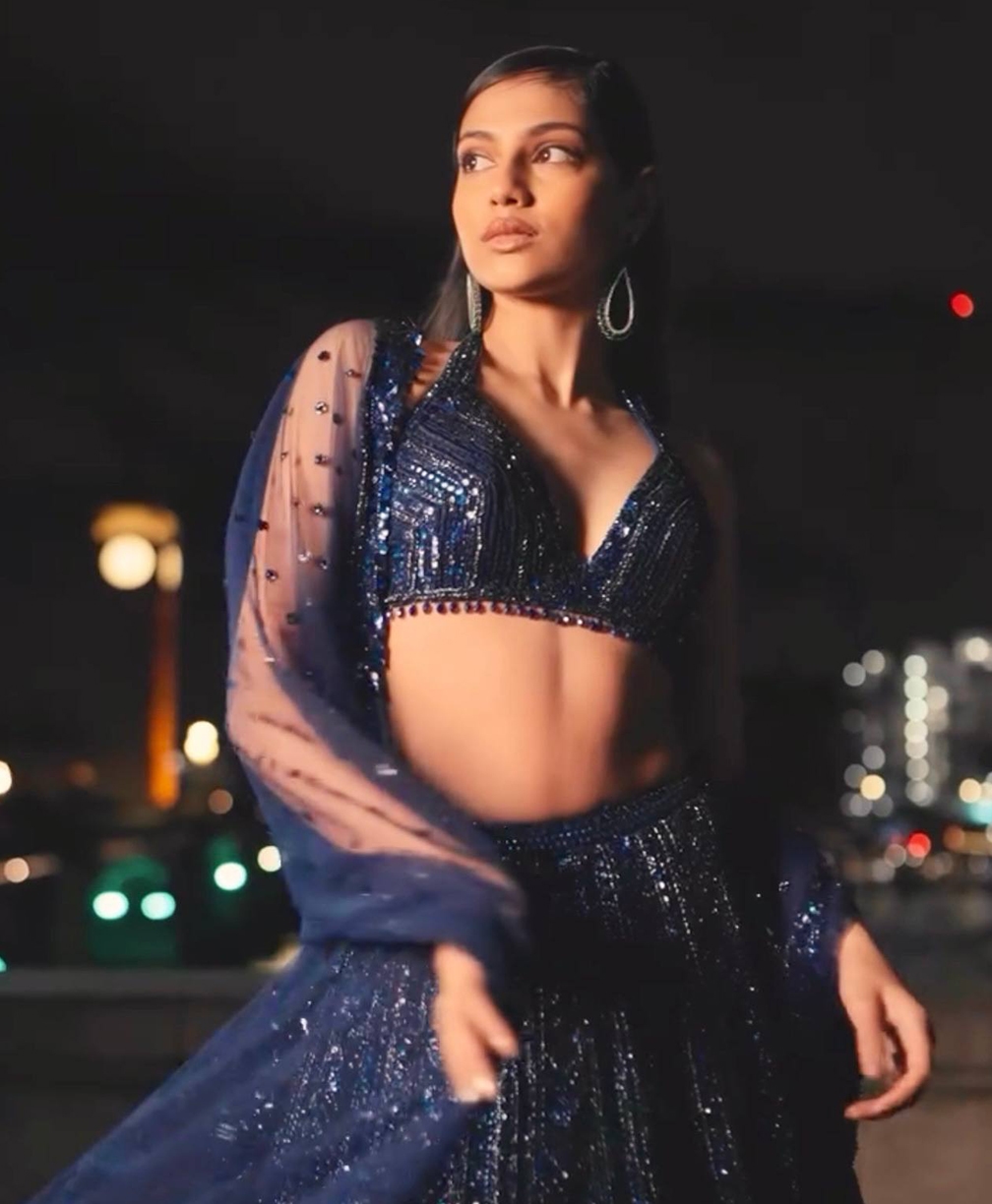 The Ethereal Sequined Net Lehenga Set