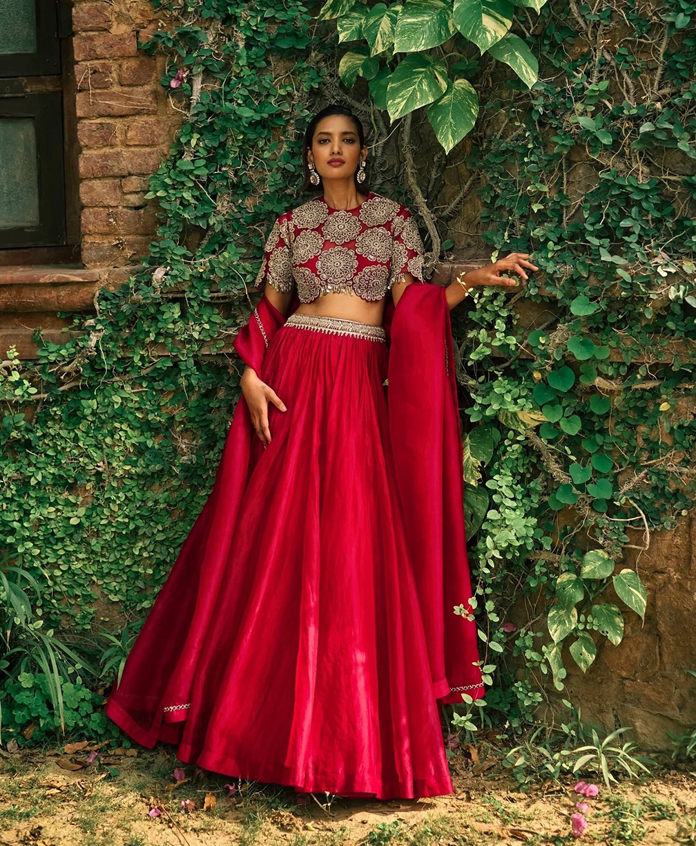 The Exclusive Roman Silk Dori Work Lehenga Set