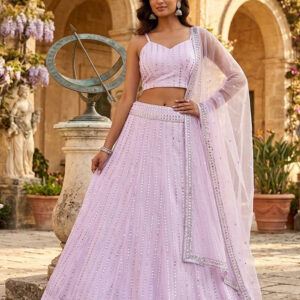 The Festive Georgette Sequined Lehenga Set