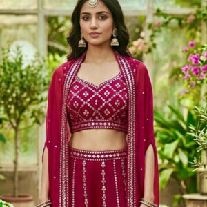 The Radiant Georgette Indo-Western Jacket Set