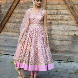 Heavy Sequence Work Net Anarkali Suit Set