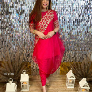 Elegant Georgette Drape Patiala Suit with Zari & Dori Work