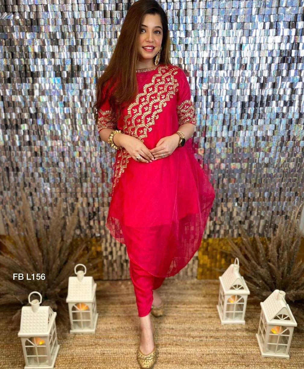 Elegant Georgette Drape Patiala Suit with Zari & Dori Work
