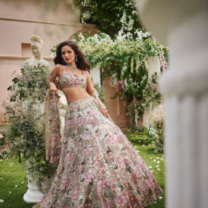 Floral Elegance Faux Georgette Lehenga Set | Thread & Zari Work